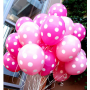 Polka dot balloons (Pink) x5